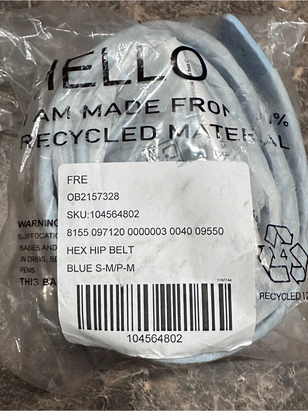 NWT Free People Hex Hip Belt in Salt Water